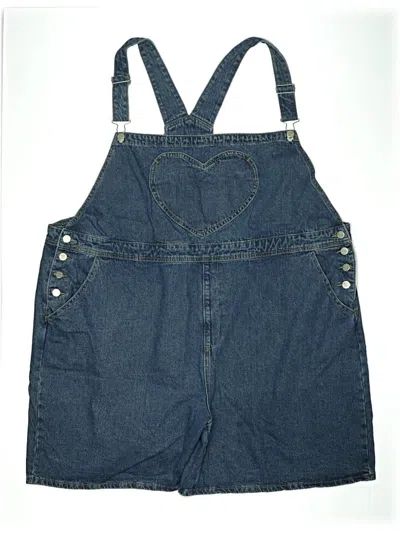 Pre-owned Shiny By Nature Overall Shorts In Blue