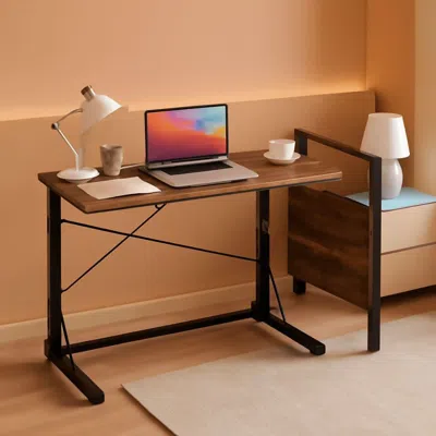Shipitfurniture 31.5 Inch Collapsible Tray Desk Rustic Brown Premium Finish