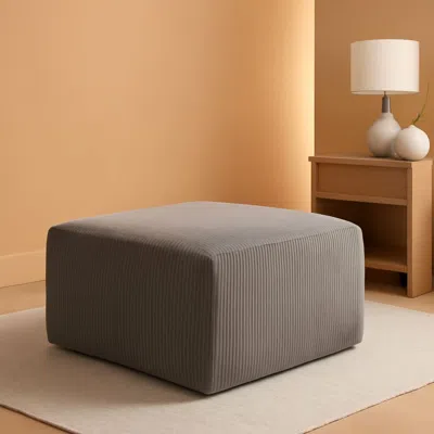 Shipitfurniture 40 Inch Corduroy Square Ottoman Pouf Modular Memory Foam
