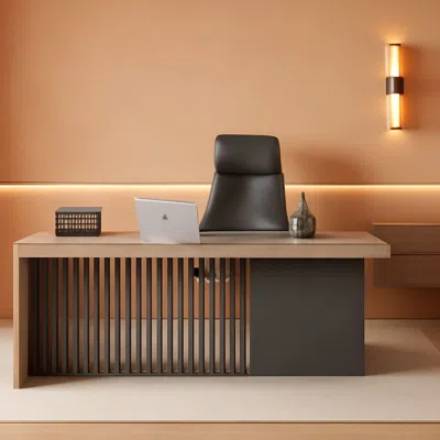 Shipitfurniture 63 Inch Executive Office Desk Stainless Steel Frame In Multi