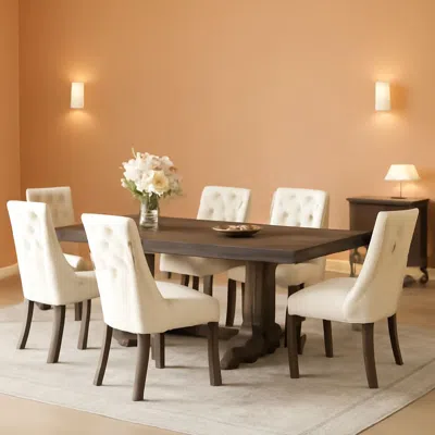 Shipitfurniture Beige Tufted Contemporary Dining Chairs Collection