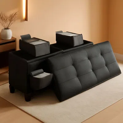 Shipitfurniture Black Forty Threeinch Premium Multifunctional Storage Ottoman Bench