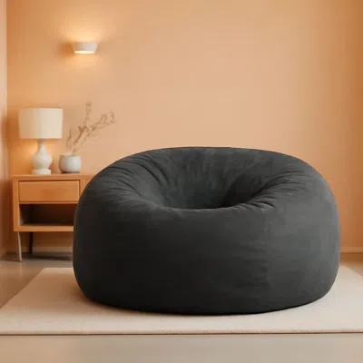 Shipitfurniture Charcoal 5ft Memory Foam Bean Bag Chair For Living Room