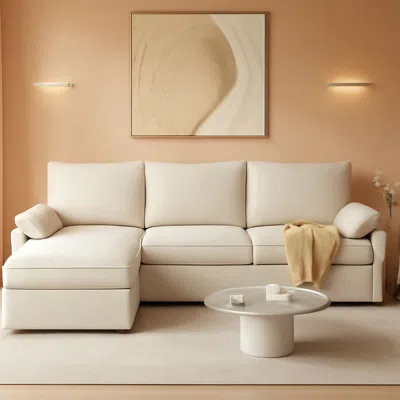 Shipitfurniture Comfy 108 Inch Modular Sectional Sofa With Ottoman