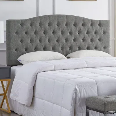 Shipitfurniture Elegant Linen Tufted Button Queen Headboard For Comfort
