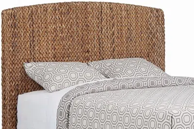 Shipitfurniture Hand Woven Banana Leaf Queen Size Headboard Amber