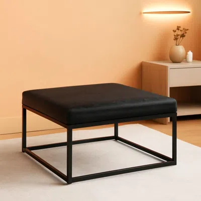 Shipitfurniture Ink Black Modular Ottoman Coffee Table Reversible Top