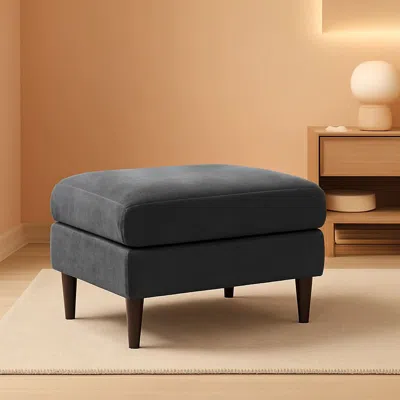 Shipitfurniture Iron Gray Chenille Reinforced Storage Ottoman Tray