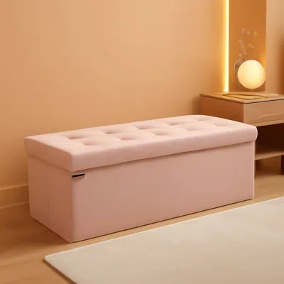 Shipitfurniture Jelly Pink Foldaway Underbed Storage Ottoman Bench