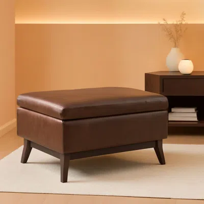 Shipitfurniture Mid Century Distressed Chestnut Lift Top Coffee Table Ottoman