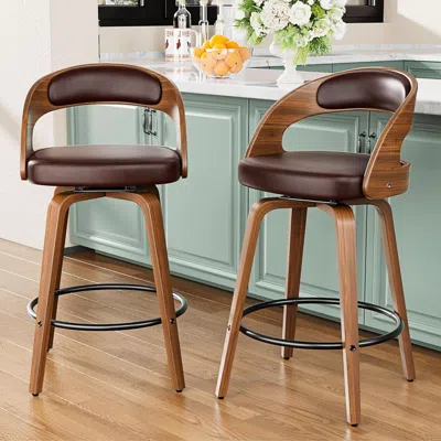 Shipitfurniture Mid Century Modern Swivel Bar Stools Set Of Two