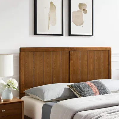 Shipitfurniture Mid-century Walnut King Headboard With Contemporary Design