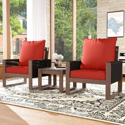 Shipitfurniture Outdoor 3 Piece Patio Furniture Set With Cushions