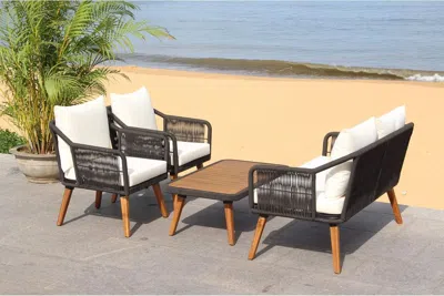 Shipitfurniture Outdoor Patio 4 Piece Eucalyptus Rope Furniture Set