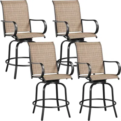 Shipitfurniture Outdoor Swivel Barstools Set Of Four For Comfort