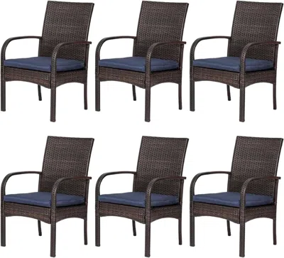 Shipitfurniture Outdoor Wicker Chair Set With Cushions For Patios