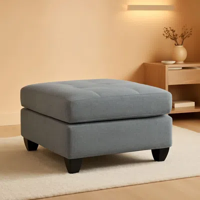 Shipitfurniture Oversized Light Grey Ottoman Room Decorative Elegance