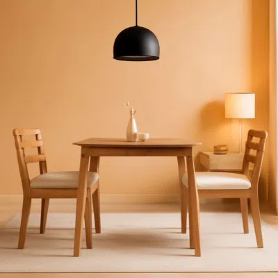 Shipitfurniture Premium Solid Wood Farmhouse Dining Table Set For Four