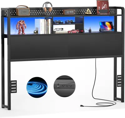 Shipitfurniture Queen Size Headboard With Usb Ports And Led Light