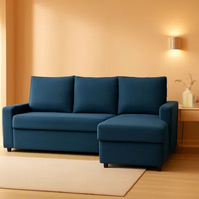 Shipitfurniture Snug Fit Friheten Sofa Slipcover With Chaise Navy Blue