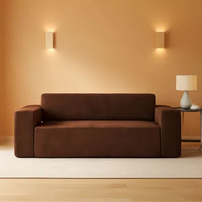 Shipitfurniture Sofa In A Box Memory Foam Brown Couch For Living Room