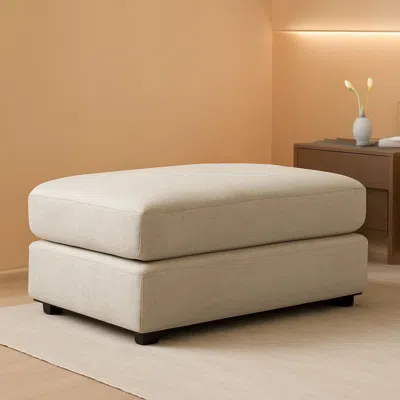 Shipitfurniture Soletren Oversized Ottoman Off White Modern Furniture