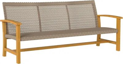 Shipitfurniture Spacious Wicker Outdoor Couch For Three Comfortable Seats