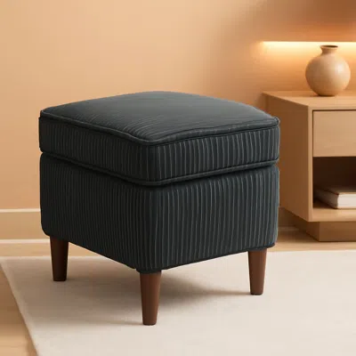 Shipitfurniture Storage Ottoman With Adjustable Lid Footrest Charcoalgray