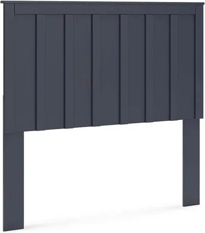 Shipitfurniture Stylish Navy Blue Full Panel Headboard For Bedrooms