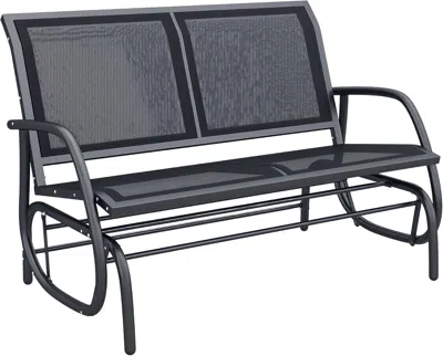 Shipitfurniture Two Person Outdoor Glider Bench With Steel Frame