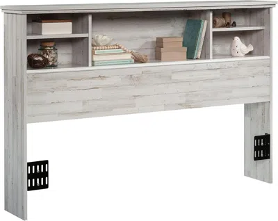 Shipitfurniture Versatile White Plank Headboard With Adjustable Storage Shelves