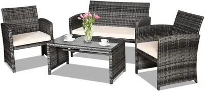 Shipitfurniture Weather Resistant Rattan Patio Furniture Set For Outdoors