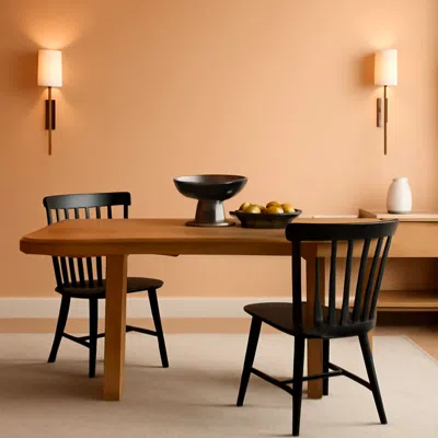 Shipitfurniture Windsor Spindle Back Dining Chair Armless Black Wood