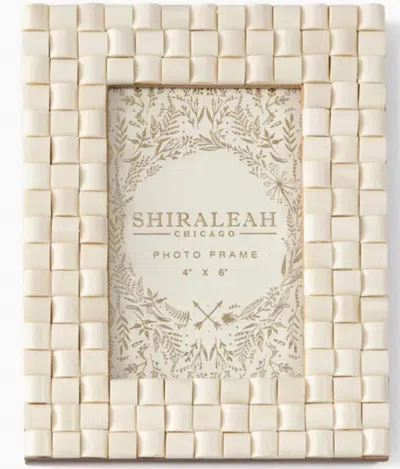 Shiraleah Ariston Woven 4x6 Frame In Beige In Neutral