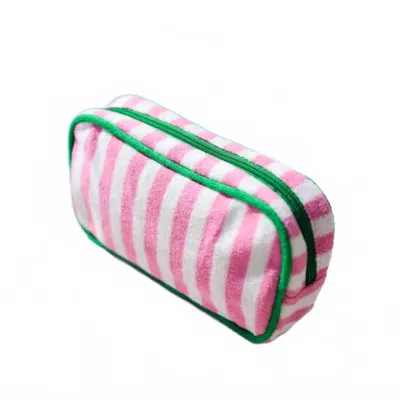 Shiraleah Cabana Stripe Small Zip Pouch In Pink In Multi