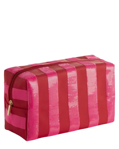 SHIRALEAH SHIRALEAH CARA LARGE STRIPE ZIP POUCH