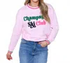 Shiraleah Champagne Ski Club Pullover In Pink In Pink
