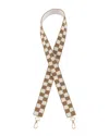 Shiraleah Check Pattern Beaded Bag Strap In Brown