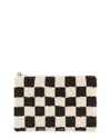 Shiraleah Checks Beaded Zip Pouch