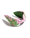 Shiraleah Embellished Check Wide Headband In Pink
