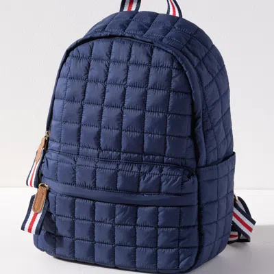 Shiraleah Ezra Quilted Nylon Backpack, Navy In Blue