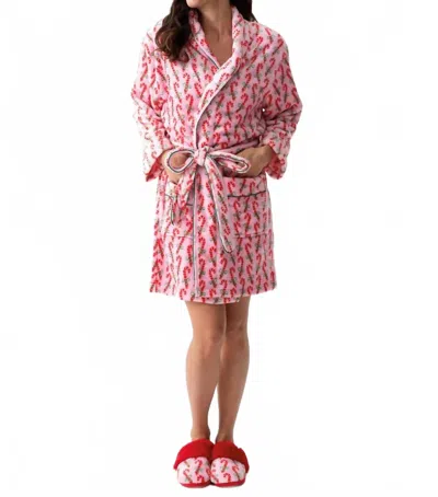 Shiraleah Felicity Candy Cane Robe In Pink