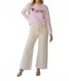 Shiraleah Festive Long Sleeve Sweatshirt In Blush In Gold