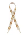 Shiraleah Football Beaded Bag Strap In White