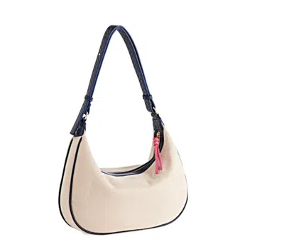 Shiraleah Frankie Hobo Handbag In Natural/navy In Multi