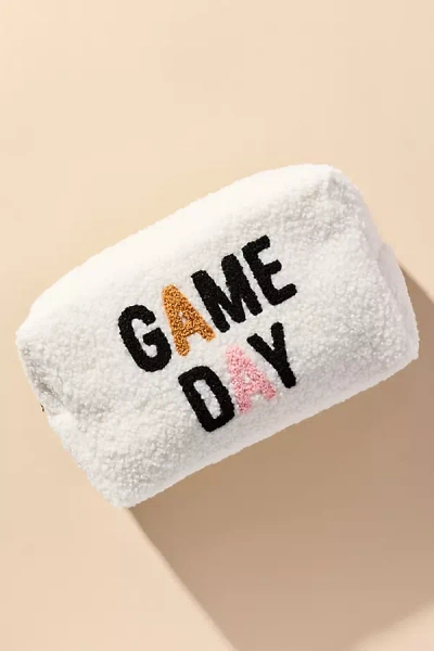 Shiraleah Game Day Sherpa Zip Pouch In White
