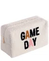 Shiraleah Game Day Sherpa Zip Pouch In White