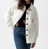 Shiraleah Get Loud Sherpa Shacket In Ivory In Multi