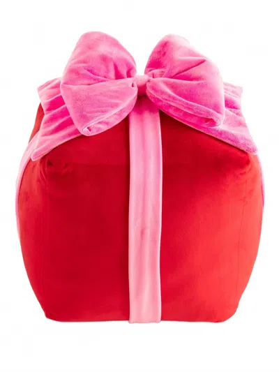 Shiraleah Gift Box Large Pillow In Red/pink