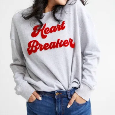 Shiraleah Heart Breaker Sweatshirt In Grey